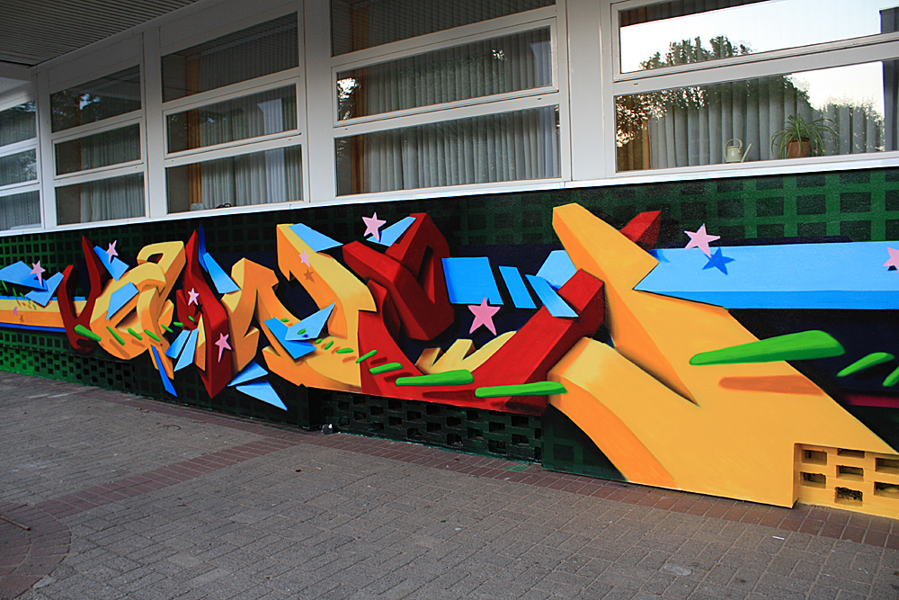 Ein mit Graffiti Magic vor Übermalung geschütztes Graffiti (von Vaine Graffiti-Gestaltung)