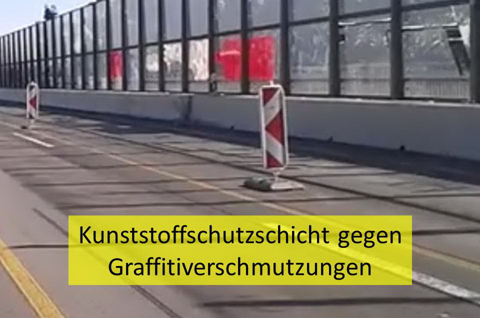 Kunststoffschutzschicht gegen Graffitiverschmutzungen