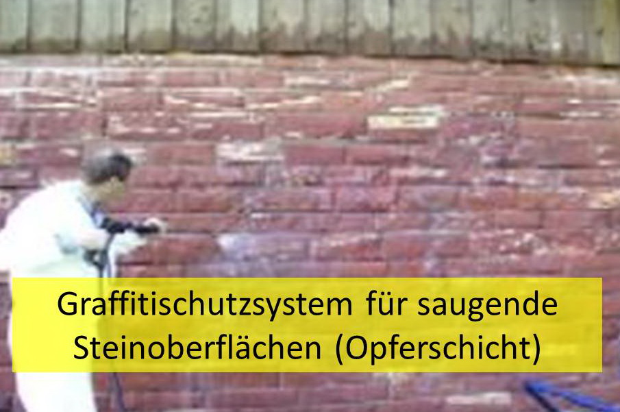  Graffitischutz für saugende Steinoberflächen (Opferschutzschicht)